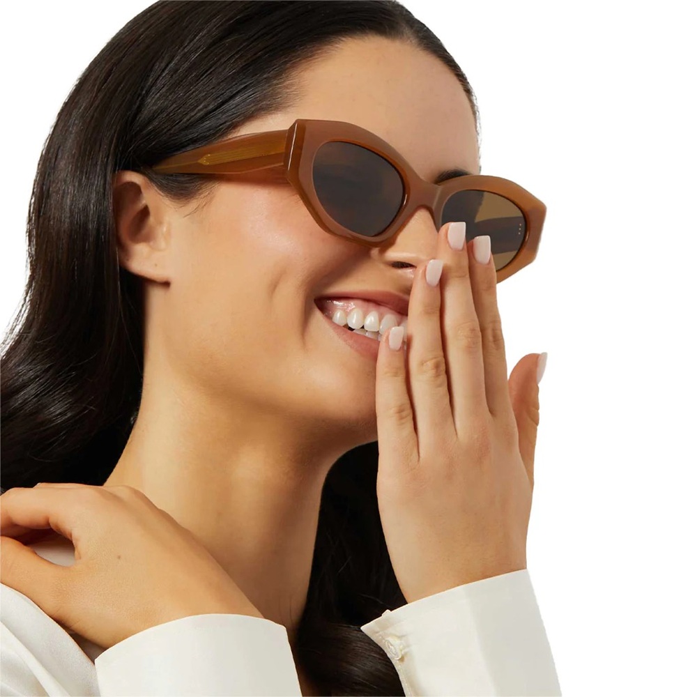 Diff Iconica Margot Salted Caramel Brown Polarized Sunglasses